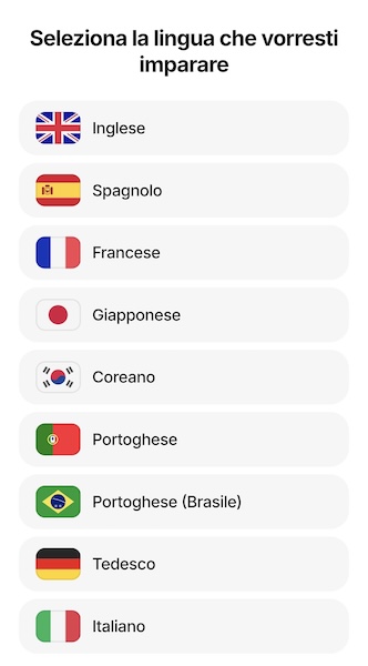 Praktika IA lingue disponibili